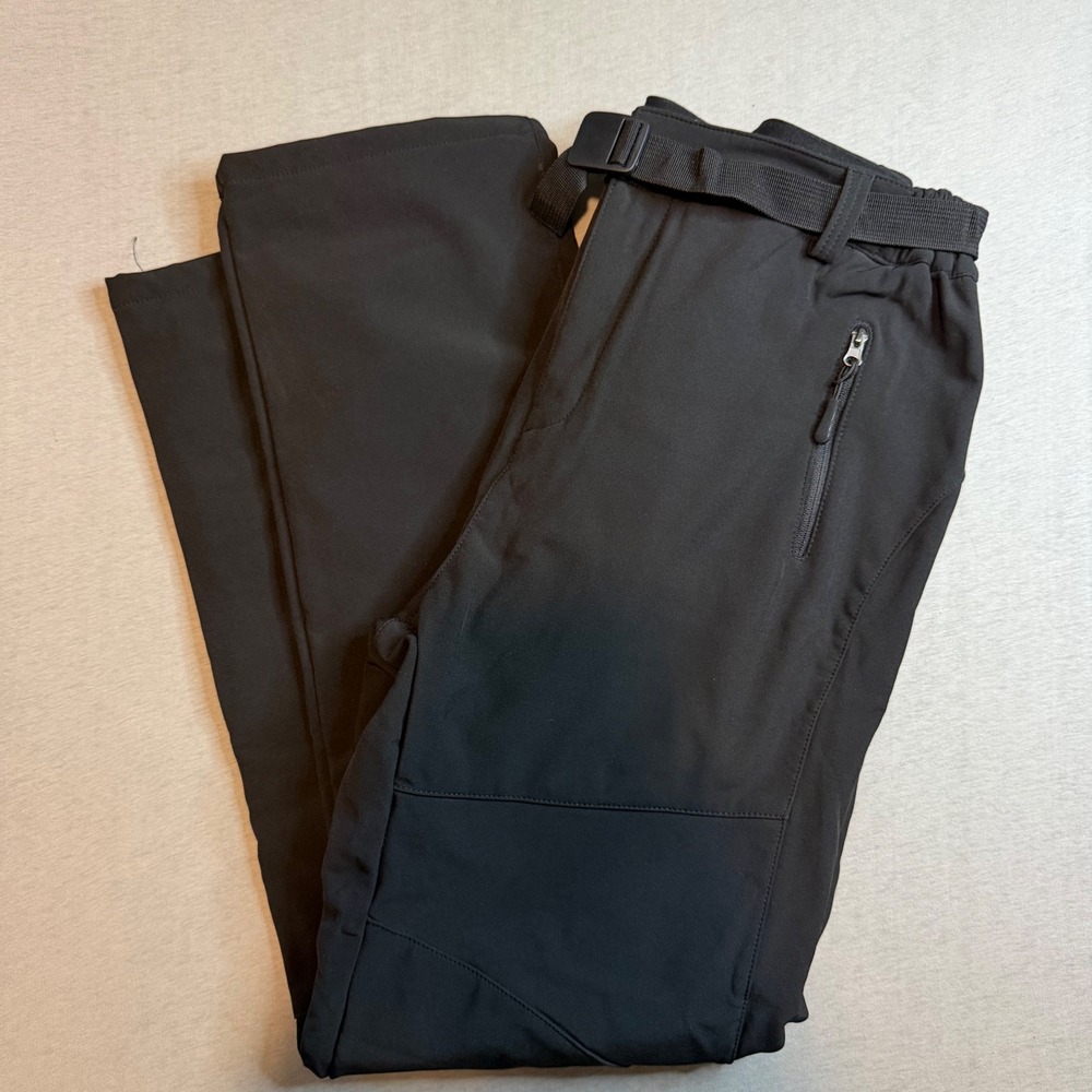 Geval Mens Fleece Lined Hiking‎ Pants Black Snow Ski Insulated pants Size L